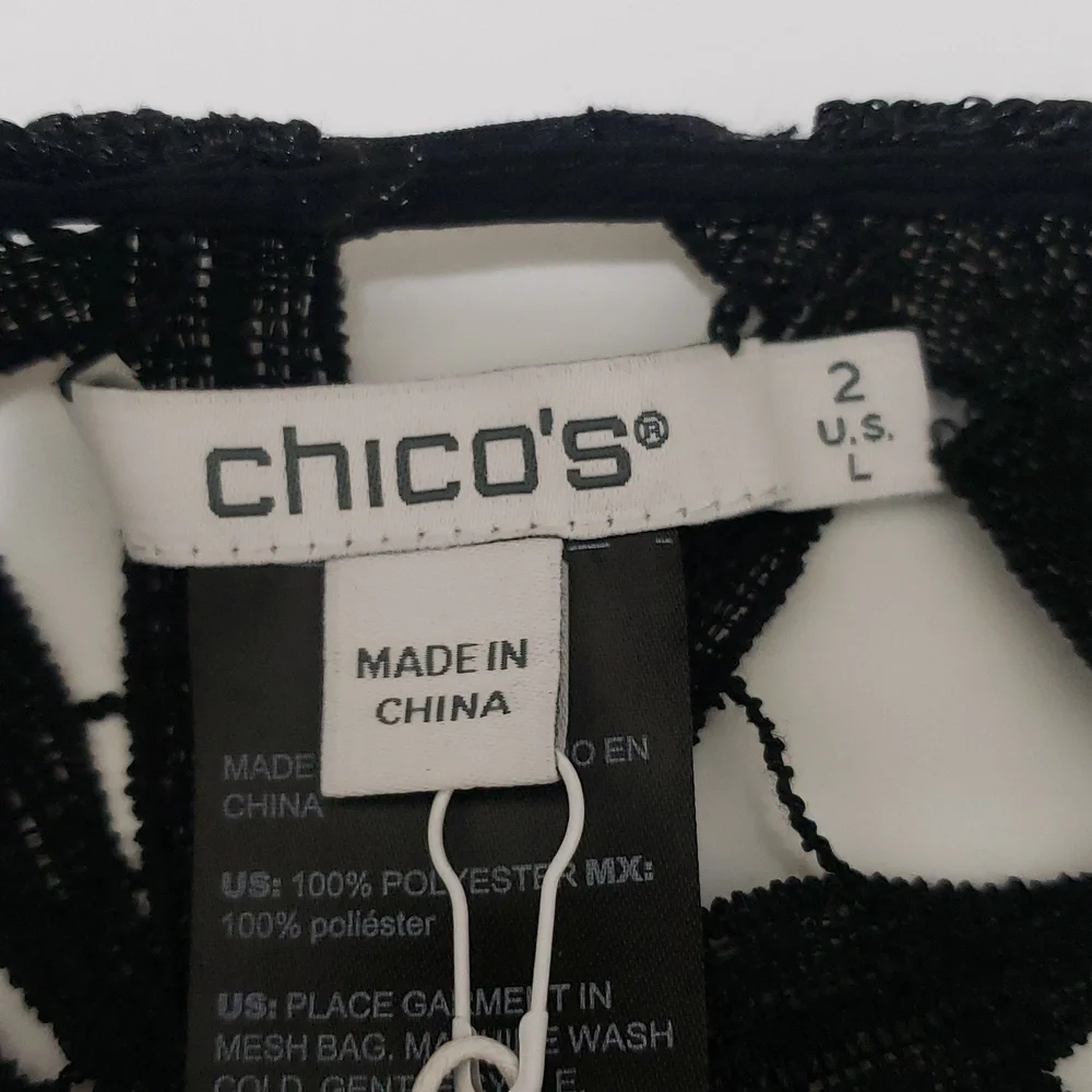 NWT Chico's Black Lace Travelers Overlay - Picture 5 of 9